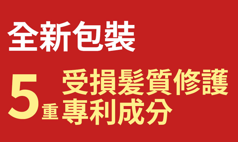 全新包裝 5重 受損髮質修護 專利成分