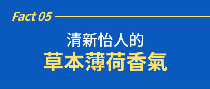 Fact 05 清新怡人的 草本薄荷香氣