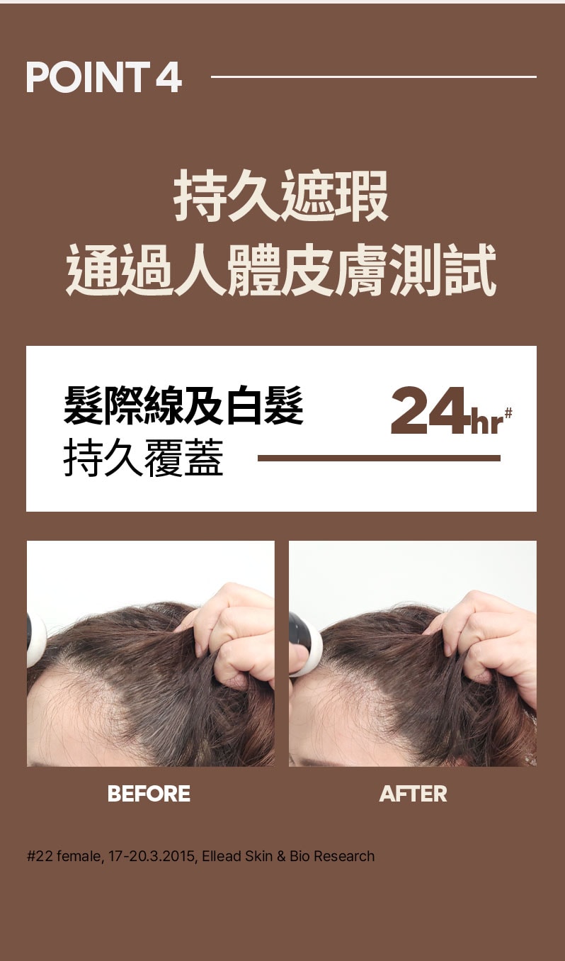 POINT 4 持久遮瑕 通過人體皮膚測試