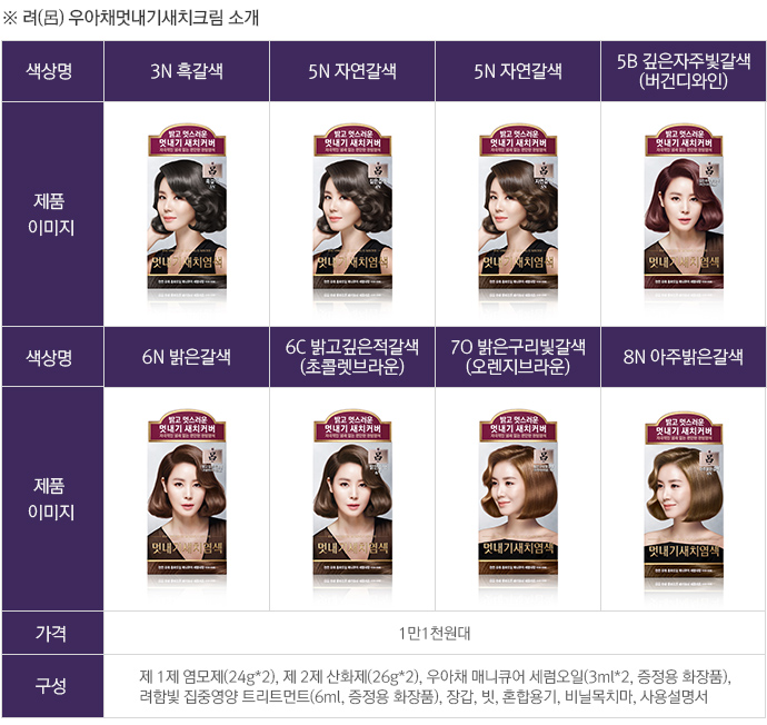 려(呂) 우아채 멋내기새치크림 소개