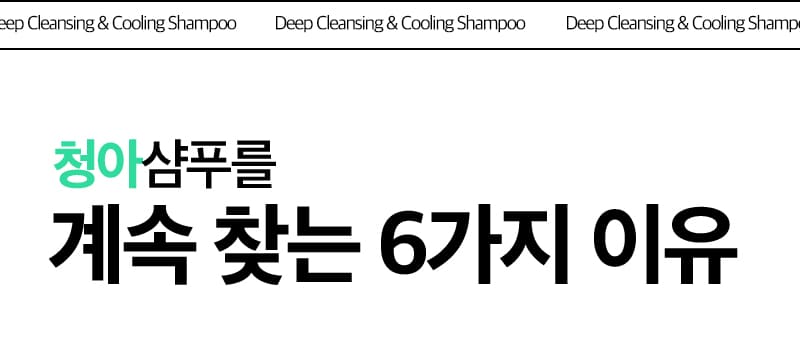 Deep Cleansing & Cooling Shampoo / 청아샴푸를 계속 찾는 6가지 이유