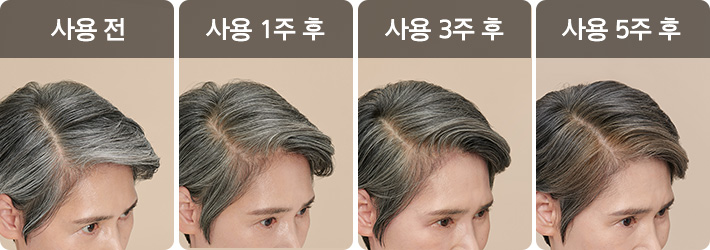 새치커버 샴푸 사용 전/후 비교