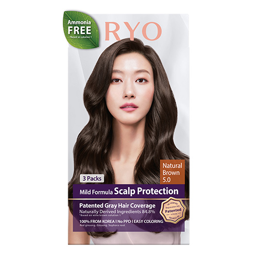 RYO mild formula hairdye cream 5.0 natural brown 1슬라이드 이미지